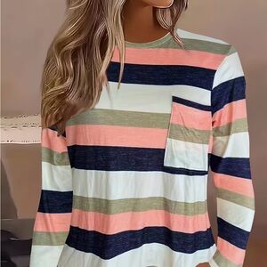 Striped Long Sleeve Top